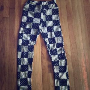 American flag print leggings